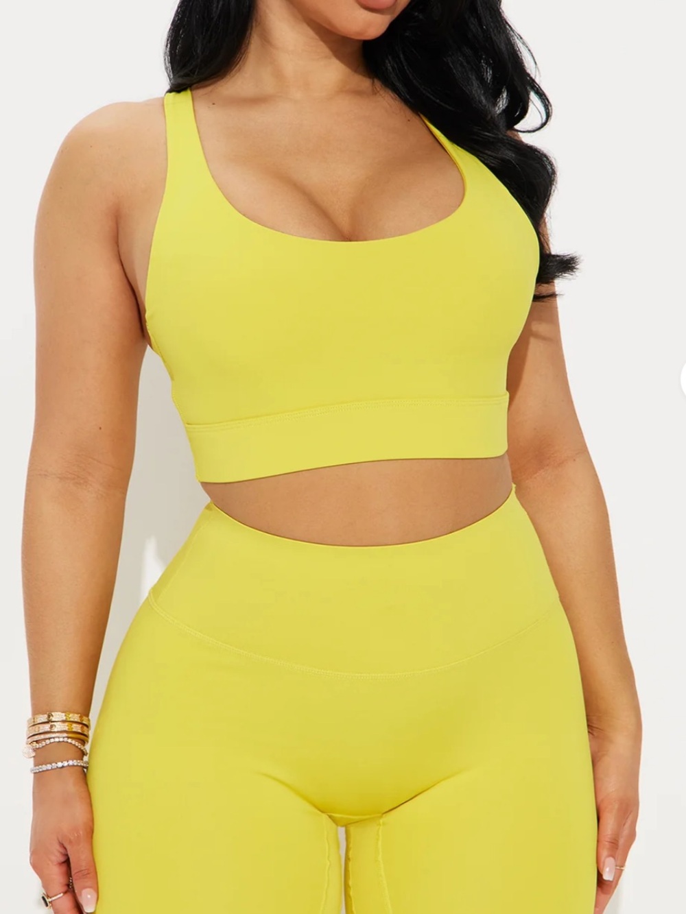 Yellow Scoop Neck Sports Bra – Women Intimates & Sleepwear